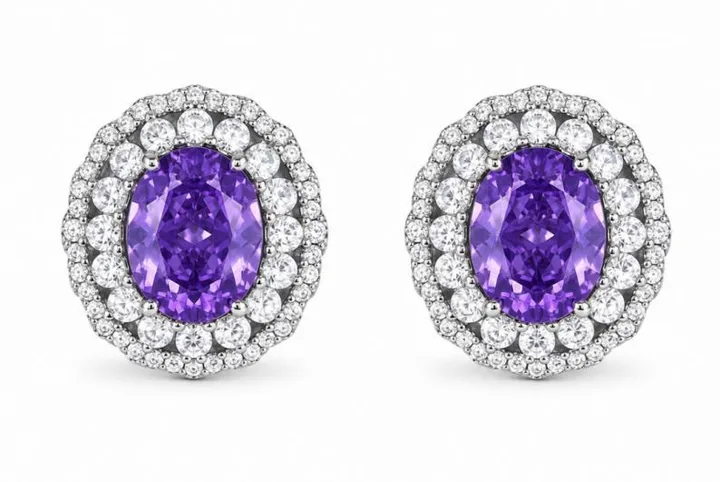 CE013 Colored-Stone Earrings