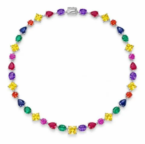 CX020 Colored-Stone Necklace