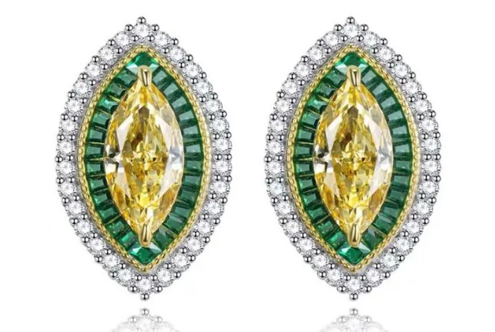 CE007 Colored-Stone Earrings