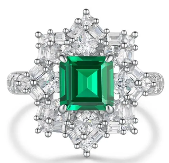 Green rectangle halo ring